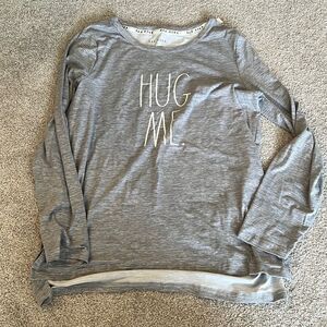 NWT Rae Dunn “Hug Me” Long sleeve soft t shirt